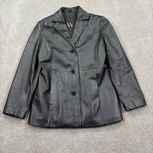 Winlit New York Genuine Black Leather Jacket/Blazer Women’s Size Small